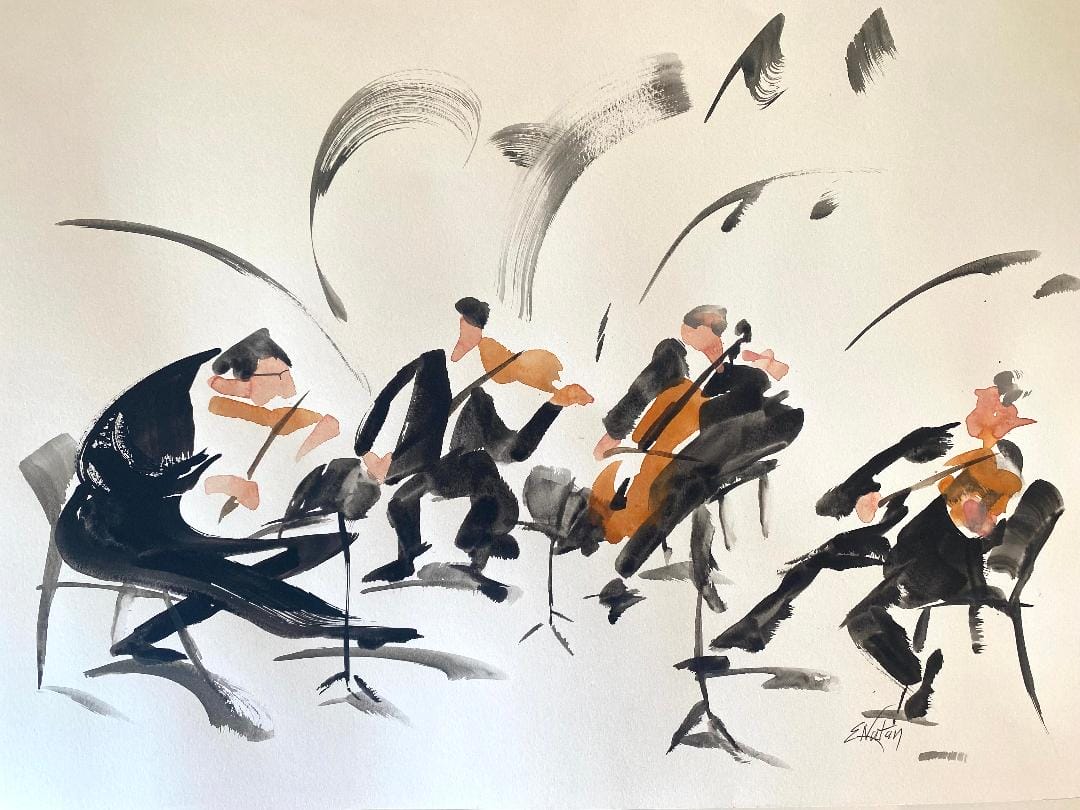 The Quartet” by artist Ed Natan – Friends of Chamber Music